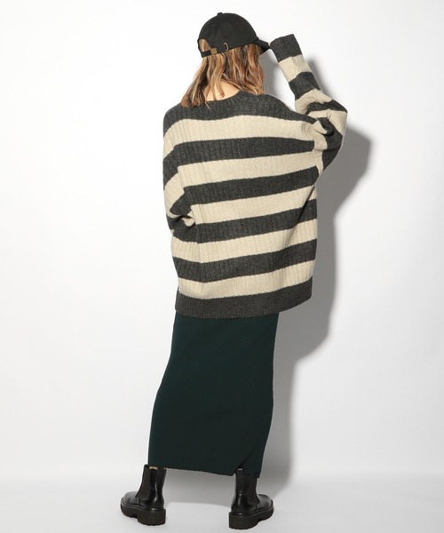 PBLIM（ページボーイリム）の「【PAGEBOYLIM】ボーダーニット（Tシャツ/カットソー・レディース・ブラック系その他/ブラウン系その他・MEDIUM/LARGE）」の15枚目の写真