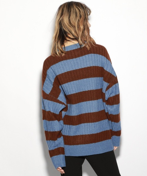 PBLIM（ページボーイリム）の「【PAGEBOYLIM】ボーダーニット（Tシャツ/カットソー・レディース・ブラック系その他/ブラウン系その他・MEDIUM/LARGE）」の19枚目の写真