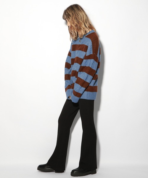 PBLIM（ページボーイリム）の「【PAGEBOYLIM】ボーダーニット（Tシャツ/カットソー・レディース・ブラック系その他/ブラウン系その他・MEDIUM/LARGE）」の21枚目の写真