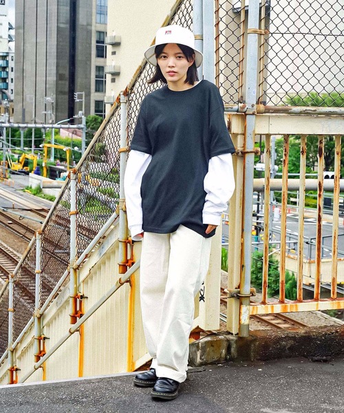 BEN DAVIS（ベンデイビス）の「【BEN DAVIS/ベンデイビス】ワンポイントロゴ　クラシックバケットハット8630　サイズ調整機能付　レオパード柄（ハット・メンズ・ホワイト/チャコールグレー/ブラック/イエロー/ライトベージュ・FREE）」の6枚目の写真