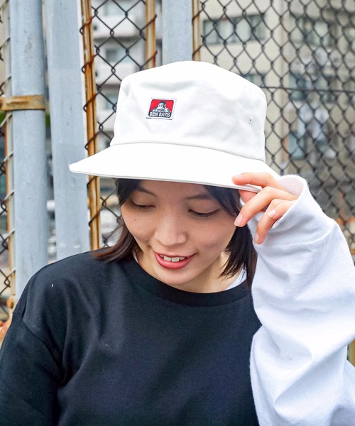 BEN DAVIS（ベンデイビス）の「【BEN DAVIS/ベンデイビス】ワンポイントロゴ　クラシックバケットハット8630　サイズ調整機能付　レオパード柄（ハット・メンズ・ホワイト/チャコールグレー/ブラック/イエロー/ライトベージュ・FREE）」の14枚目の写真