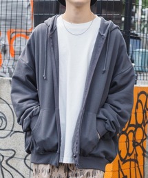 WEGO/【WEB限定】ヘビーウエイトビッグシルエット ジップパーカー
