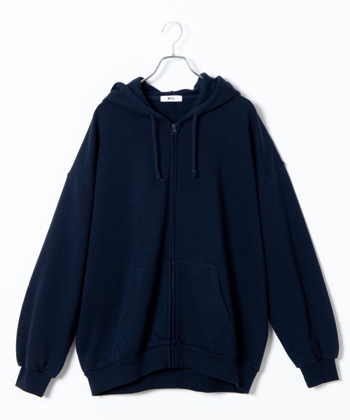 WEGO（ウィゴー）の「WEGO/【WEB限定】ヘビーウエイトビッグシルエット ジップパーカー（パーカー・メンズ・ダークグリーン/ネイビー/オートミール/杢グレー/スミクロ・MEDIUM/LARGE）」の8枚目の写真