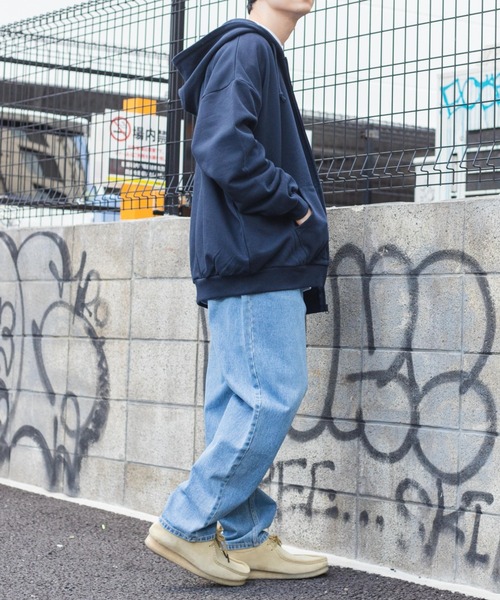 WEGO（ウィゴー）の「WEGO/【WEB限定】ヘビーウエイトビッグシルエット ジップパーカー（パーカー・メンズ・ダークグリーン/ネイビー/オートミール/杢グレー/スミクロ・MEDIUM/LARGE）」の22枚目の写真