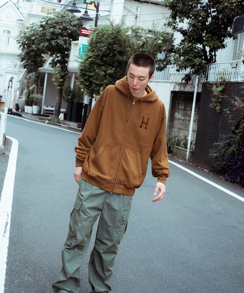 HUF（ハフ）の「OD CLASSIC H FULL ZIP HOODIE / HUF フード パーカー（パーカー・メンズ・ブラック/ブラウン系その他・SMALL/MEDIUM/LARGE/X-LARGE/XX-LARGE）」の8枚目の写真