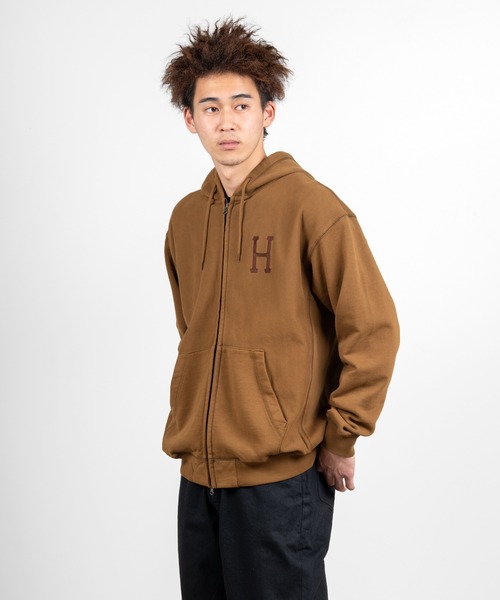 HUF（ハフ）の「OD CLASSIC H FULL ZIP HOODIE / HUF フード パーカー（パーカー・メンズ・ブラック/ブラウン系その他・SMALL/MEDIUM/LARGE/X-LARGE/XX-LARGE）」の12枚目の写真