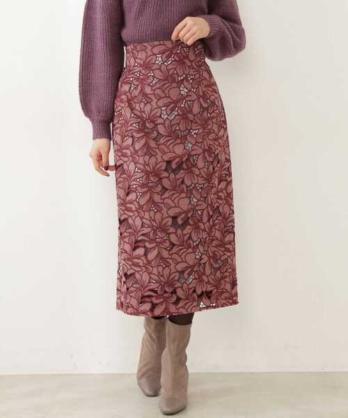 PROPORTION BODY DRESSING(プロポーションボディドレッシング)の「【美人百花11月号 掲載商品】カットワークナロースカート / 1211220019(スカート・レディース・ダークブラウン/ブルー/ベージュ/ブラウン・MEDIUM/SMALL)」の13枚目の写真