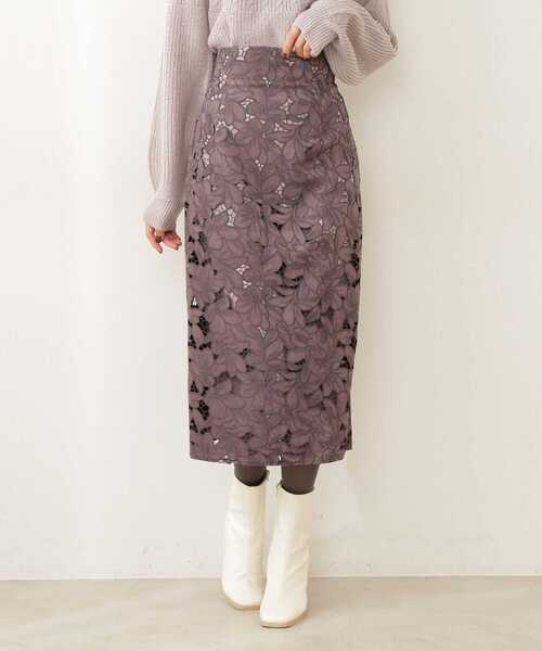 PROPORTION BODY DRESSING(プロポーションボディドレッシング)の「【美人百花11月号 掲載商品】カットワークナロースカート / 1211220019(スカート・レディース・ダークブラウン/ブルー/ベージュ/ブラウン・MEDIUM/SMALL)」の18枚目の写真
