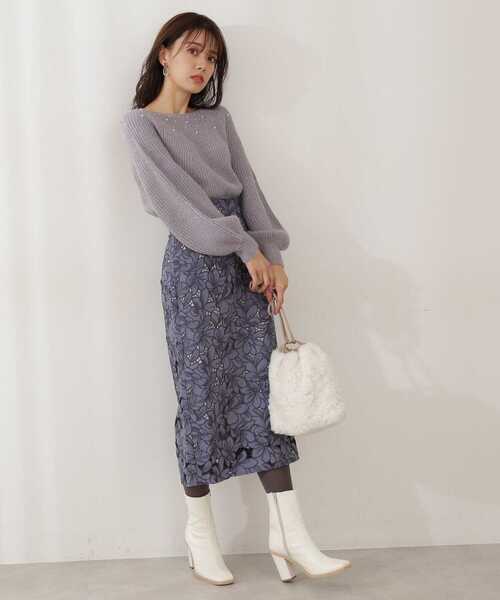 PROPORTION BODY DRESSING(プロポーションボディドレッシング)の「【美人百花11月号 掲載商品】カットワークナロースカート / 1211220019(スカート・レディース・ダークブラウン/ブルー/ベージュ/ブラウン・MEDIUM/SMALL)」の22枚目の写真