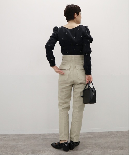 EDIT. FOR LULU（エディットフォールル）の「ピースダイストレートパンツ（チノパンツ・レディース・ホワイト/ベージュ・38/36/34）」の6枚目の写真