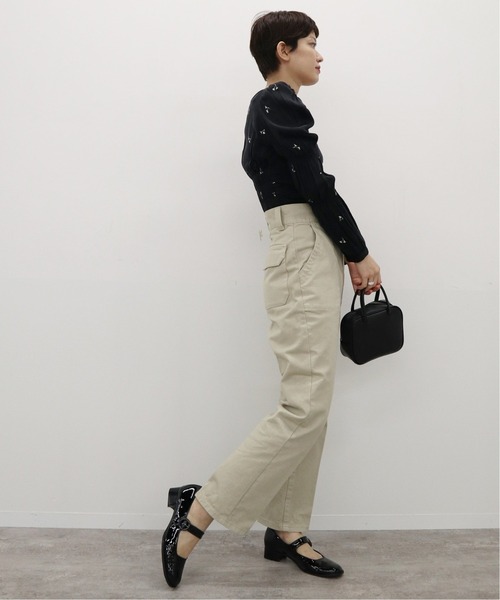 EDIT. FOR LULU（エディットフォールル）の「ピースダイストレートパンツ（チノパンツ・レディース・ホワイト/ベージュ・38/36/34）」の9枚目の写真