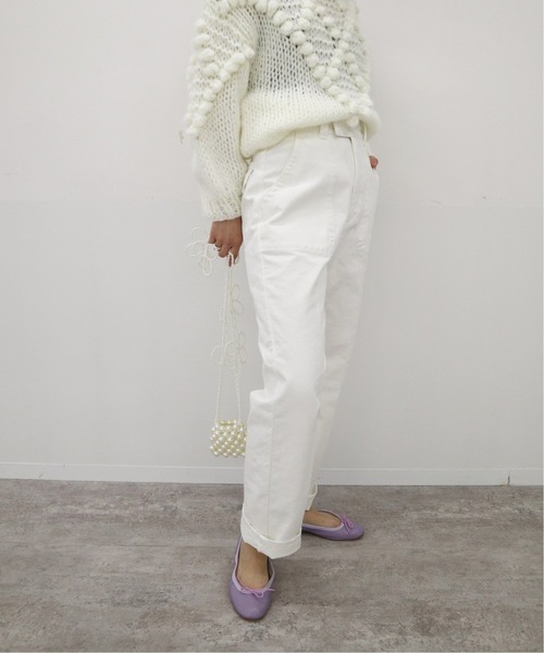 EDIT. FOR LULU（エディットフォールル）の「ピースダイストレートパンツ（チノパンツ・レディース・ホワイト/ベージュ・38/36/34）」の21枚目の写真