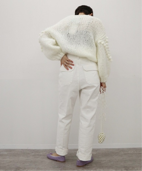 EDIT. FOR LULU（エディットフォールル）の「ピースダイストレートパンツ（チノパンツ・レディース・ホワイト/ベージュ・38/36/34）」の14枚目の写真