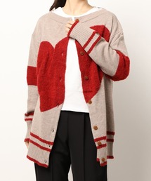 希少 Vivienne Westwood ハートインターシャカーディガン オーブ Vivienne Westwood（ヴィヴィアンウエストウッド）の「ハートインター
