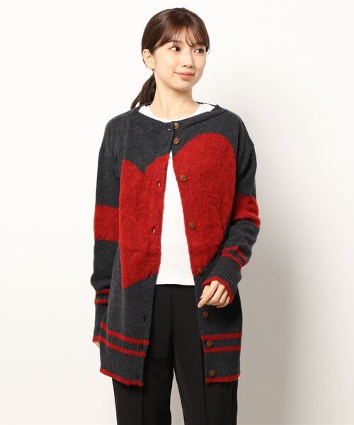 ヴィヴィアン　ハート柄　カーディガン Vivienne Westwood（ヴィヴィアンウエストウッド）の「ﾊｰﾄﾒｯｼｭｲﾝﾀｰｼｬ