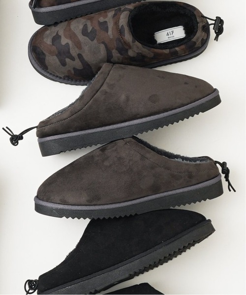 417 EDIFICE(フォーワンセブンエディフィス)の「【WEB限定】ボアスリッポン(サンダル・メンズ・ブラック/グリーン系カモフラージュ/グレー系その他・26cm/27cm/28cm)」の3枚目の写真