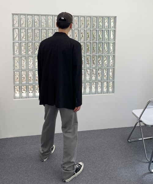 HOLY IN CODE(ホーリーインコード)の「HOLY IN CODE 繧ケ繝ェ繝繝輔ぅ繝・ヨ繧ケ繝医Ξ繝シ繝医せ繝ゥ繝・け繧ケ(スラックス・メンズ・ブラック/グレー・SMALL/MEDIUM/LARGE)」の14枚目の写真