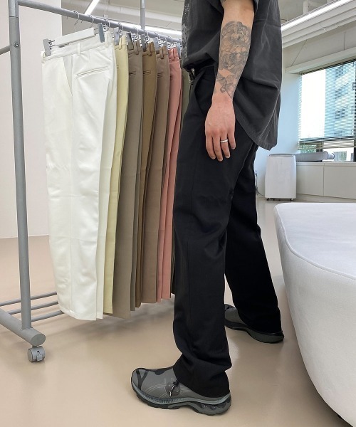 HOLY IN CODE(ホーリーインコード)の「HOLY IN CODE 繧ケ繝ェ繝繝輔ぅ繝・ヨ繧ケ繝医Ξ繝シ繝医せ繝ゥ繝・け繧ケ(スラックス・メンズ・ブラック/グレー・SMALL/MEDIUM/LARGE)」の4枚目の写真