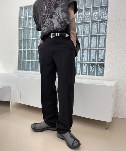 HOLY IN CODE(ホーリーインコード)の「HOLY IN CODE 繧ケ繝ェ繝繝輔ぅ繝・ヨ繧ケ繝医Ξ繝シ繝医せ繝ゥ繝・け繧ケ(スラックス・メンズ・ブラック/グレー・SMALL/MEDIUM/LARGE)」の8枚目の写真