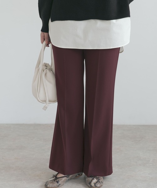 URBAN RESEARCH ROSSO WOMEN（アーバンリサーチ　ロッソ）の「ハイウエストセミフレアパンツ（その他パンツ・レディース・オリーブ/マスタード/バーガンディー・38/36）」の6枚目の写真