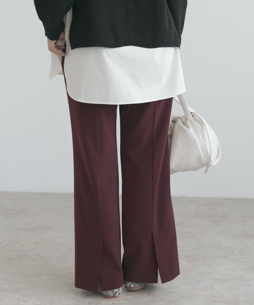 URBAN RESEARCH ROSSO WOMEN（アーバンリサーチ　ロッソ）の「ハイウエストセミフレアパンツ（その他パンツ・レディース・オリーブ/マスタード/バーガンディー・38/36）」の4枚目の写真