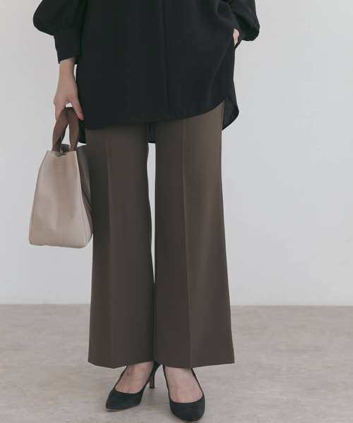 URBAN RESEARCH ROSSO WOMEN（アーバンリサーチ　ロッソ）の「ハイウエストセミフレアパンツ（その他パンツ・レディース・オリーブ/マスタード/バーガンディー・38/36）」の18枚目の写真