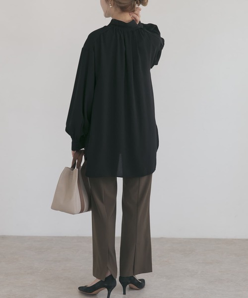 URBAN RESEARCH ROSSO WOMEN（アーバンリサーチ　ロッソ）の「ハイウエストセミフレアパンツ（その他パンツ・レディース・オリーブ/マスタード/バーガンディー・38/36）」の13枚目の写真