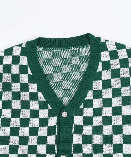 WC(ダブル シー)の「チェッカーグリーンカーディガン(カーディガン/ボレロ・レディース・グリーン・FREE)」の6枚目の写真