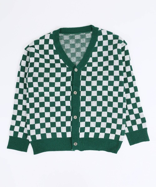 WC(ダブル シー)の「チェッカーグリーンカーディガン(カーディガン/ボレロ・レディース・グリーン・FREE)」の3枚目の写真