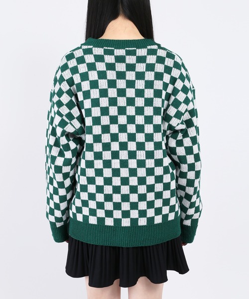 WC(ダブル シー)の「チェッカーグリーンカーディガン(カーディガン/ボレロ・レディース・グリーン・FREE)」の11枚目の写真