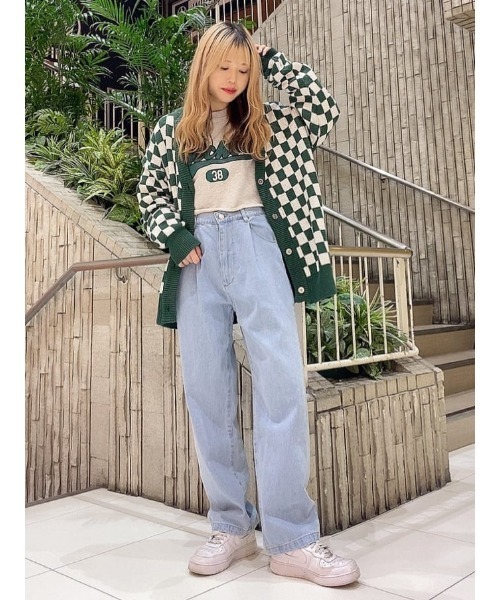 WC(ダブル シー)の「チェッカーグリーンカーディガン(カーディガン/ボレロ・レディース・グリーン・FREE)」の13枚目の写真