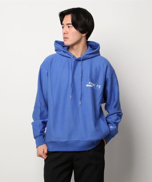 Modern Amusement（モダンアミューズメント）の「ModernAmusement/モダンアミューズメント/オフショアコラボレーションフーディー（パーカー・メンズ・ホワイト/ブラック/ブルー・MEDIUM/LARGE）」の18枚目の写真