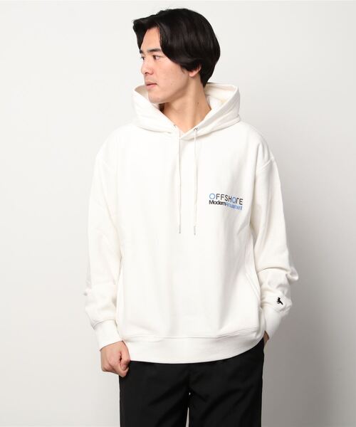 Modern Amusement（モダンアミューズメント）の「ModernAmusement/モダンアミューズメント/オフショアコラボレーションフーディー（パーカー・メンズ・ホワイト/ブラック/ブルー・MEDIUM/LARGE）」の19枚目の写真