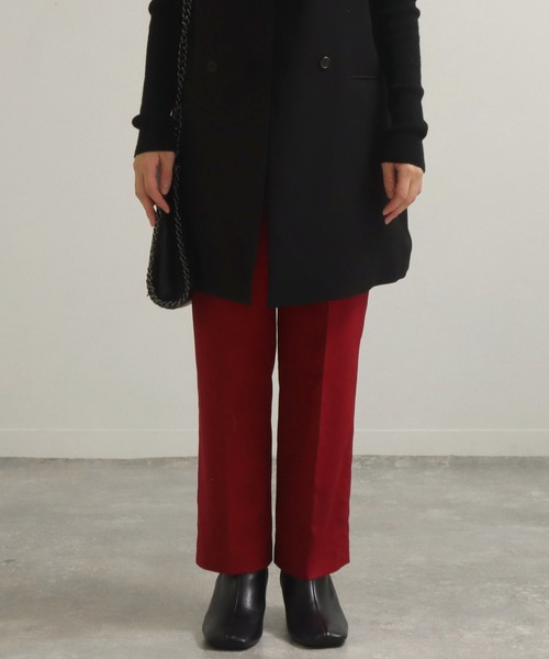 AULI(アウリィ)の「【低身長向けサイズ】PJストレートスラックスパンツ(スラックス・レディース・ブラウン/ダークグレー/レッド・XS/XXS/S)」の15枚目の写真