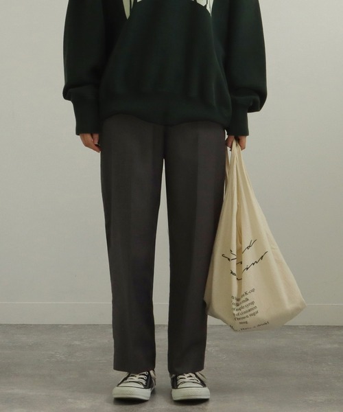 AULI(アウリィ)の「【低身長向けサイズ】PJストレートスラックスパンツ(スラックス・レディース・ブラウン/ダークグレー/レッド・XS/XXS/S)」の18枚目の写真