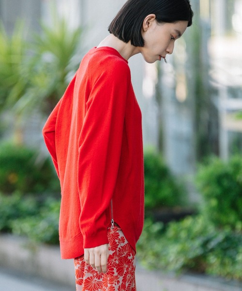 Munich(ミューニック)の「コットンウールジャージサイドジッププルオーバー(ニット/セーター・レディース・ブラック/レッド/ミント/ラベンダー/オートミール・FREE)」の16枚目の写真