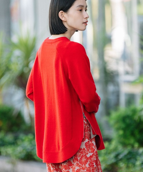 Munich(ミューニック)の「コットンウールジャージサイドジッププルオーバー(ニット/セーター・レディース・ブラック/レッド/ミント/ラベンダー/オートミール・FREE)」の18枚目の写真