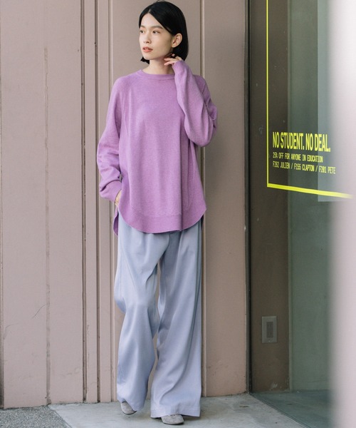 Munich(ミューニック)の「コットンウールジャージサイドジッププルオーバー(ニット/セーター・レディース・ブラック/レッド/ミント/ラベンダー/オートミール・FREE)」の19枚目の写真