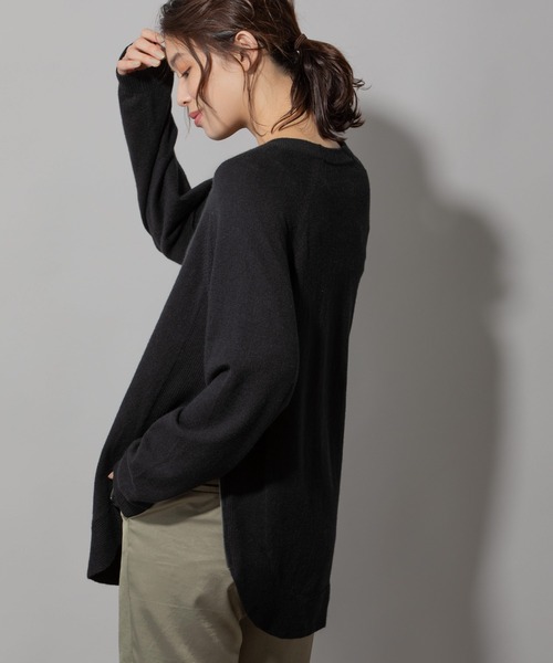 Munich(ミューニック)の「コットンウールジャージサイドジッププルオーバー(ニット/セーター・レディース・ブラック/レッド/ミント/ラベンダー/オートミール・FREE)」の7枚目の写真