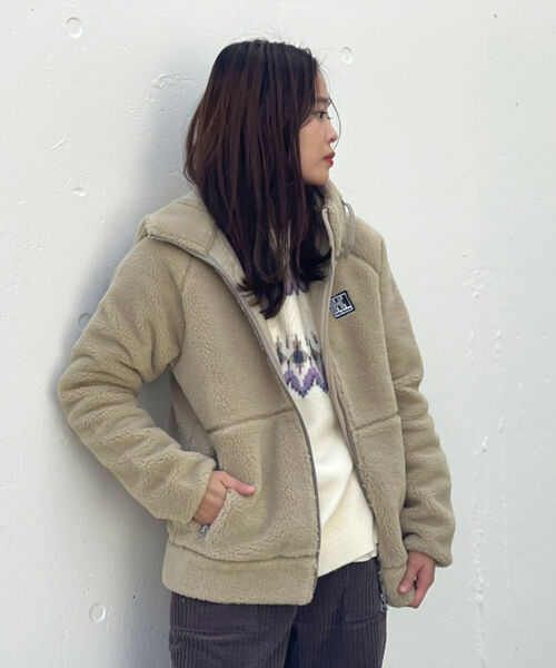 HELLY HANSEN（ヘリーハンセン）の「【HELLY HANSEN/ヘリーハンセン】FIBERPILE Hoodie（ブルゾン・レディース・ベージュ/ネイビー・M/L）」の12枚目の写真