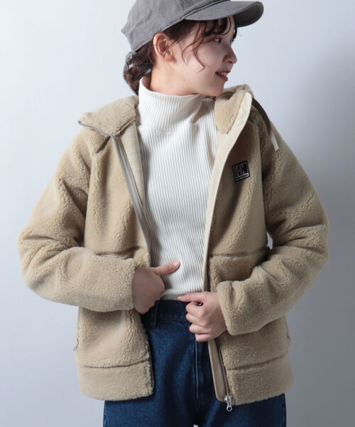 HELLY HANSEN（ヘリーハンセン）の「【HELLY HANSEN/ヘリーハンセン】FIBERPILE Hoodie（ブルゾン・レディース・ベージュ/ネイビー・M/L）」の6枚目の写真