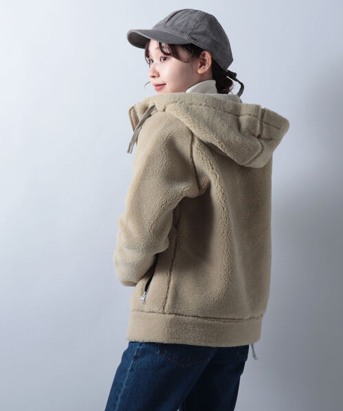 HELLY HANSEN（ヘリーハンセン）の「【HELLY HANSEN/ヘリーハンセン】FIBERPILE Hoodie（ブルゾン・レディース・ベージュ/ネイビー・M/L）」の11枚目の写真