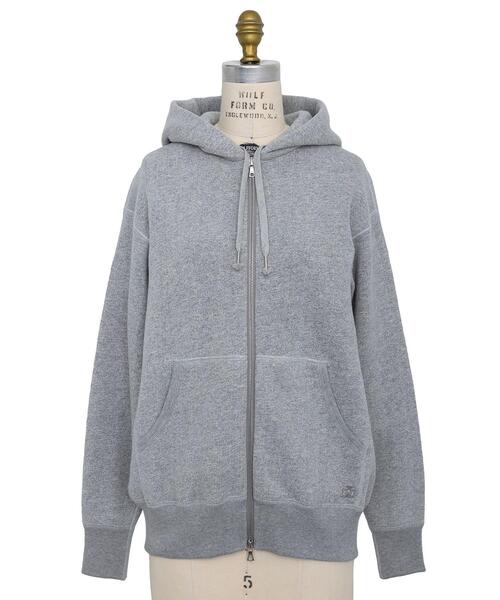 ドゥロワーDrawer パーカー Drawer（ドゥロワー）＞ コットン吊り裏毛フーデッドパーカー（T