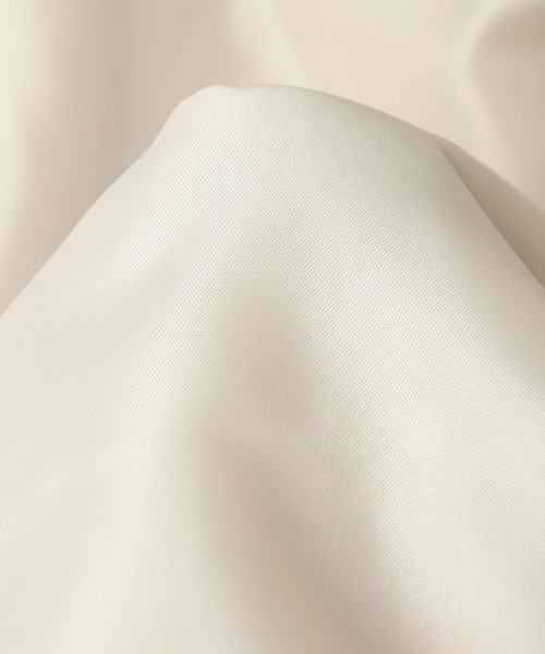 andme（アンドミー）の「合皮パイピングボアノーカラーコート（ノーカラーコート・レディース・アイボリー/モカ/ライトベージュ・M）」の7枚目の写真