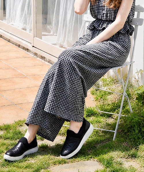 coca(ANDEX shoes product)(コカ)の「coca / BMZインソール付き ふわっと軽い 厚底 軽量 スリッポン スニーカー 121039(スニーカー・レディース・シルバー/ブラック/ブラック系その他・23cm/24cm/23.5cm/22.5cm/24.5cm)」の8枚目の写真