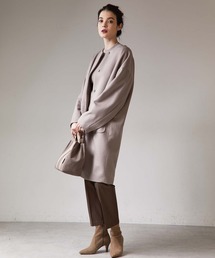 OUVRAGE CLASSE | ビーバーミディアムコクーンコート(ノーカラーコート)