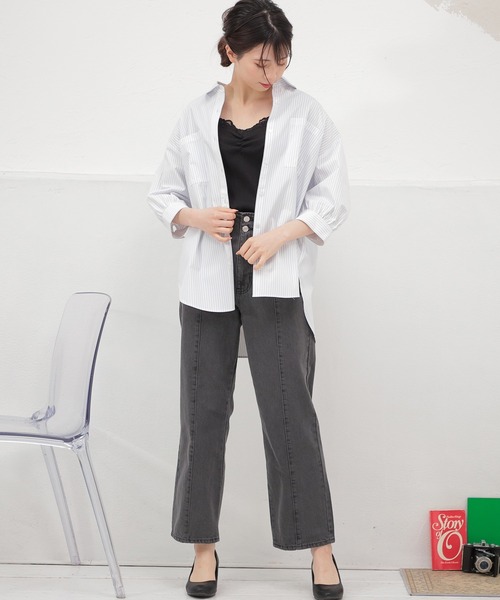 Honeys（ハニーズ）の「レース使いタンク（タンクトップ・レディース・ホワイト/ベージュ/ミント/ブラック/ピンク/モカ/オレンジ系その他・LL/S/L/M）」の20枚目の写真