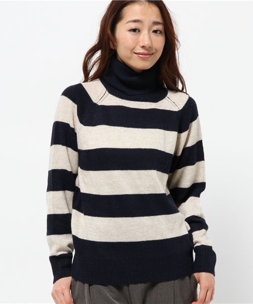 OUTLET（アウトレット）の「【who's who Chico】タートルニット（ニット/セーター・レディース・グリーン系その他/ブルー系その他・FREE）」の2枚目の写真