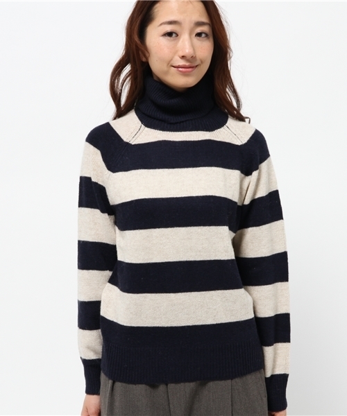 OUTLET（アウトレット）の「【who's who Chico】タートルニット（ニット/セーター・レディース・グリーン系その他/ブルー系その他・FREE）」の3枚目の写真