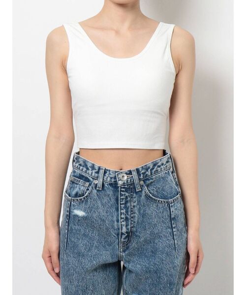 GYDA（ジェイダ）の「BACKクロスカップ付きタンクトップ（タンクトップ・レディース・ブラック/オフホワイト/イエロー・FREE）」の16枚目の写真